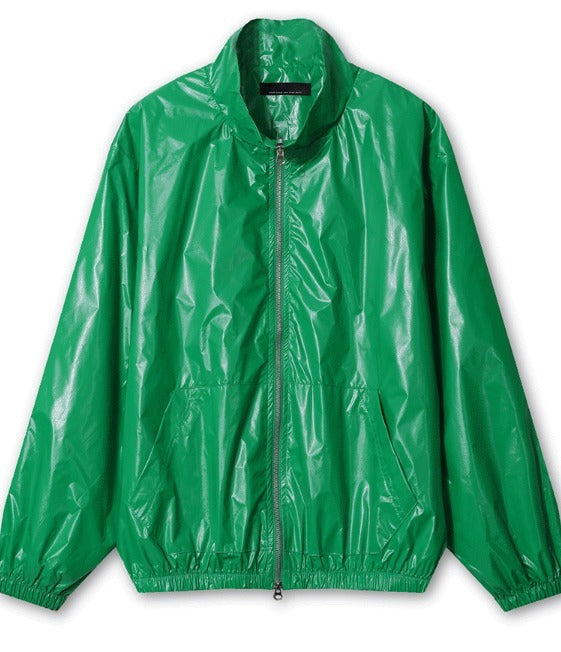 lochammu two-way glossy windbreaker jacket