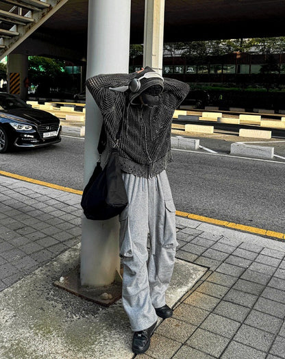 Cargo Pocket Wide Sweat Pants