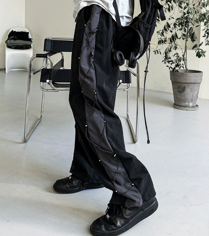 cross string nylon pants