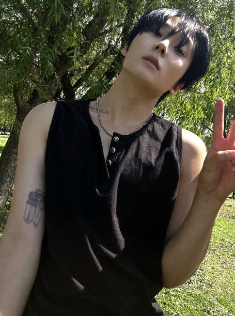 urban henly-neck sleeveless shirt