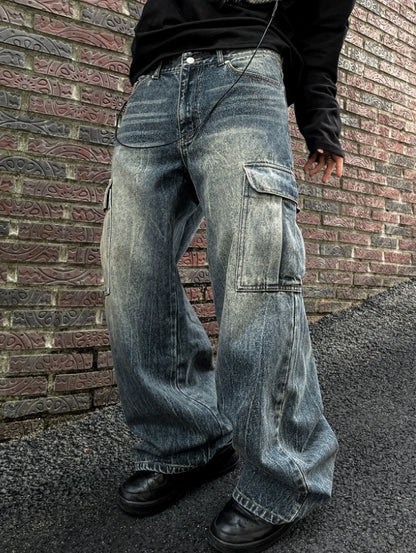 Real Washed Cargo Denim