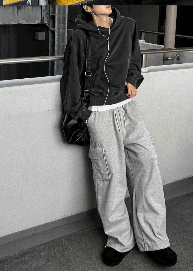 Outside track over hoodie