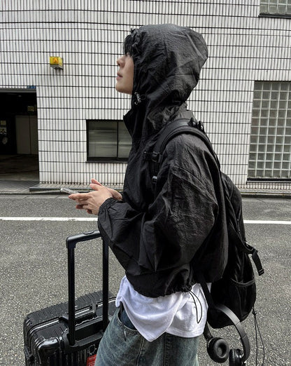 arc-in crop hood windbreaker