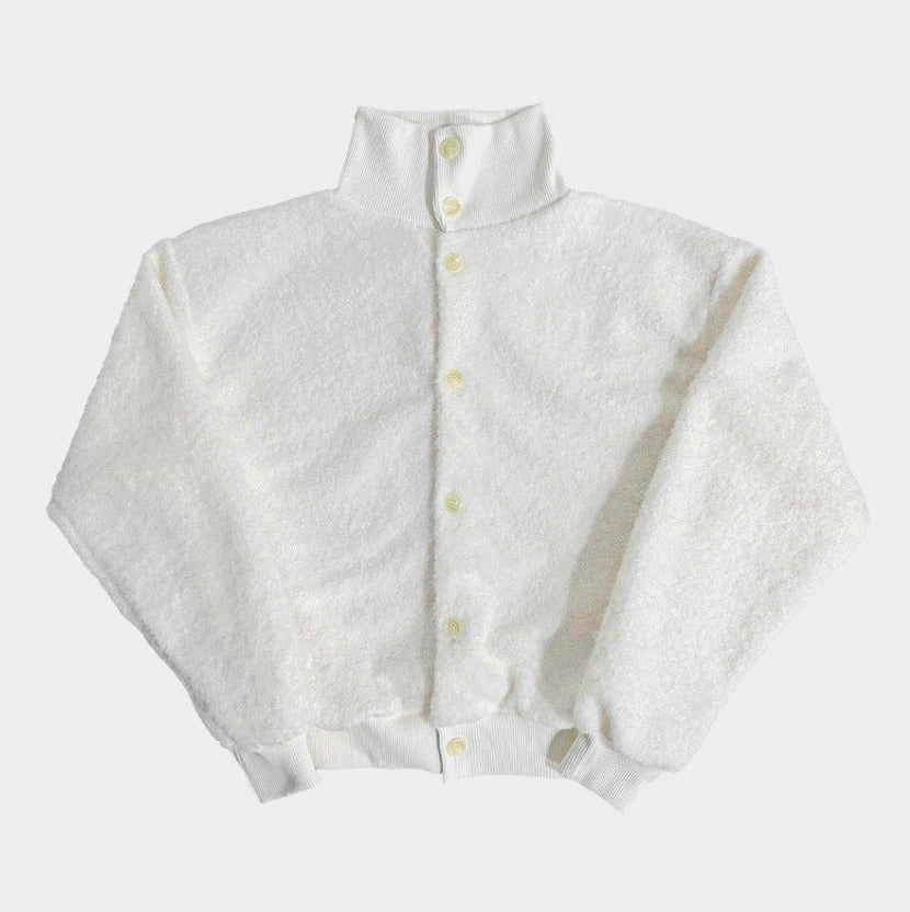 Mohair High Neck Cardigan