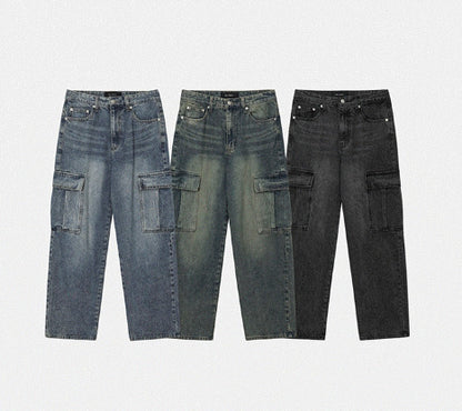 Real Washed Cargo Denim