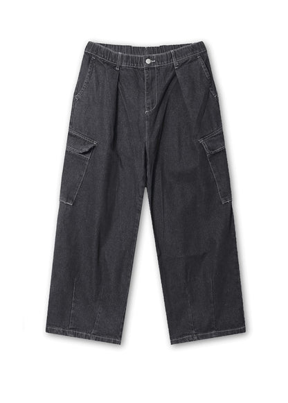 Pigment Balloon stitch Cargo Denim Pants