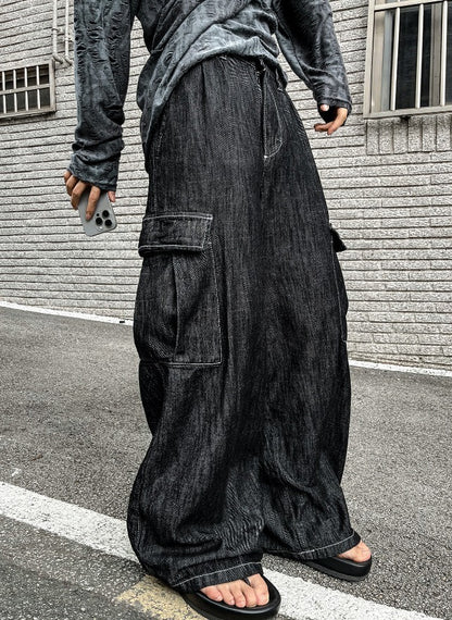 City Pub Cargo Banding Denim Pants