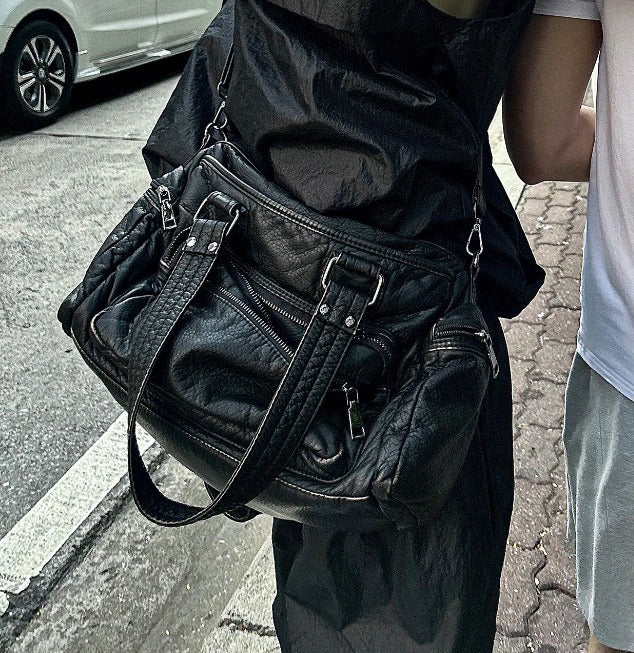 multi pocket vintage cross bag