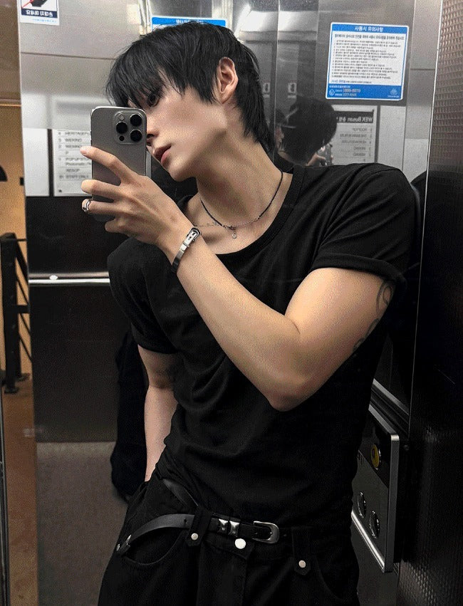 Cropped Muscle Fit T-shirt