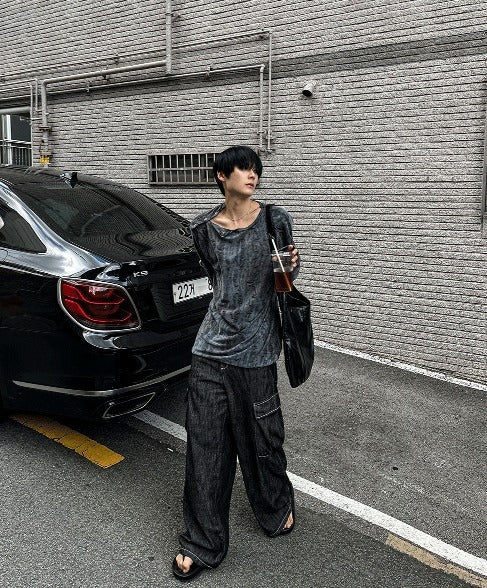 zeneric grunge 4 button long-sleeved t-shirt