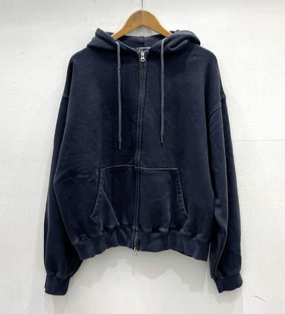 Pigment Washing Hoodie Zip-up