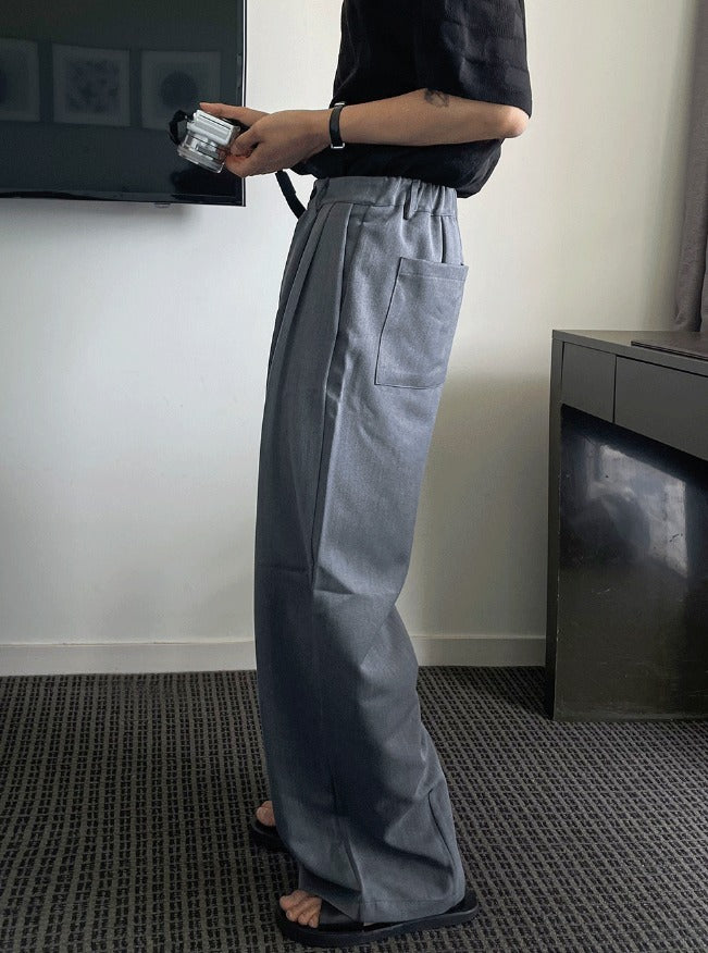 Maison Two-Tuck Back-Banding Slacks