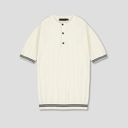 Magnum Henley Neck Short-Sleeved Knitwear