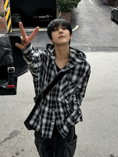 Blissfully Check Hood Shirt