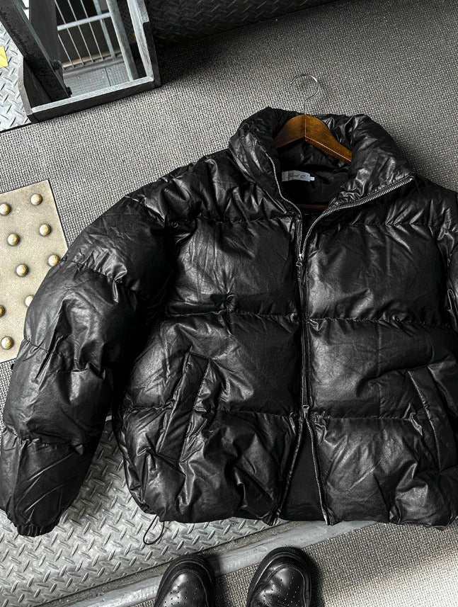 Leather black padded