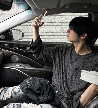 summer grunge over damage knit