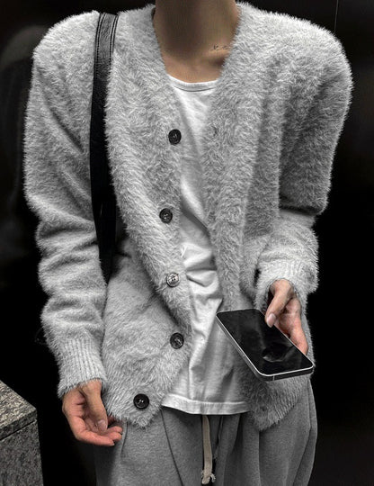 Museum Angora Semi-Over Cardigan