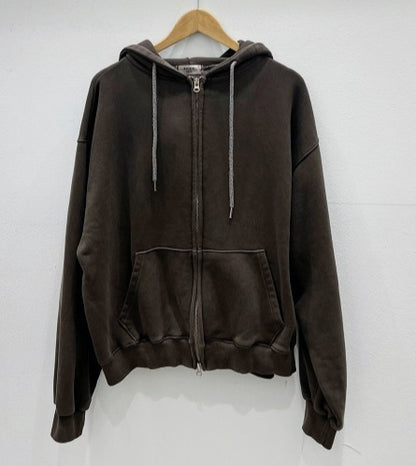 Pigment Washing Hoodie Zip-up