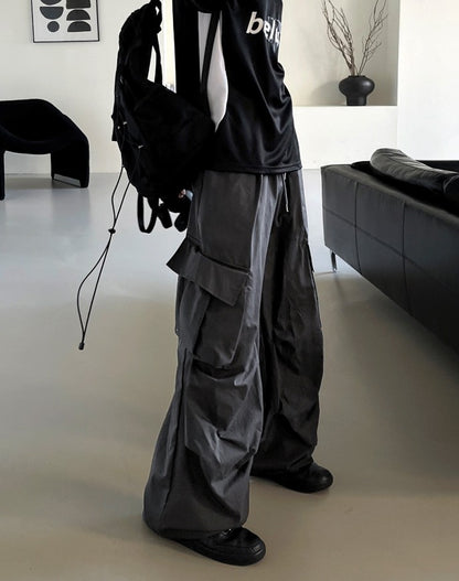 Unbalanced Cargo Balloon Pants 4C