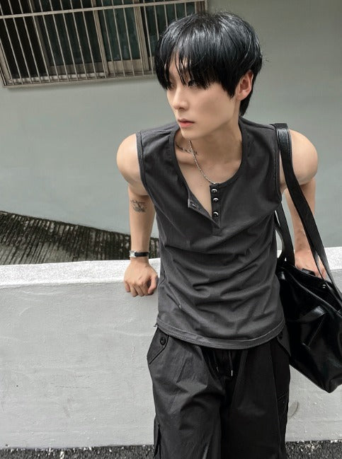 urban henly-neck sleeveless shirt