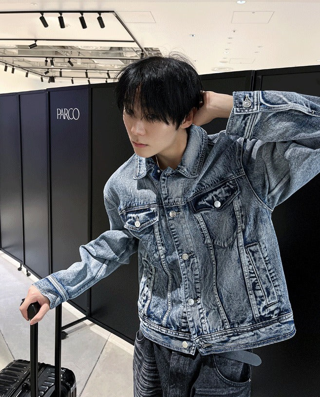 contemble snow denim jacket