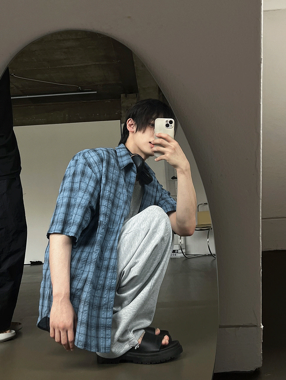 Parun Check Linen Short Sleeve Shirt