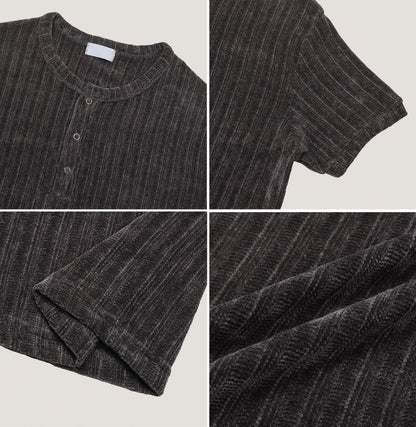 Beloa Golgi Henley Neck Short Sleeve