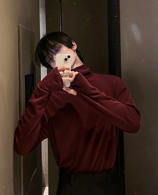 Stretch Basic Warmer Turtleneck Tee