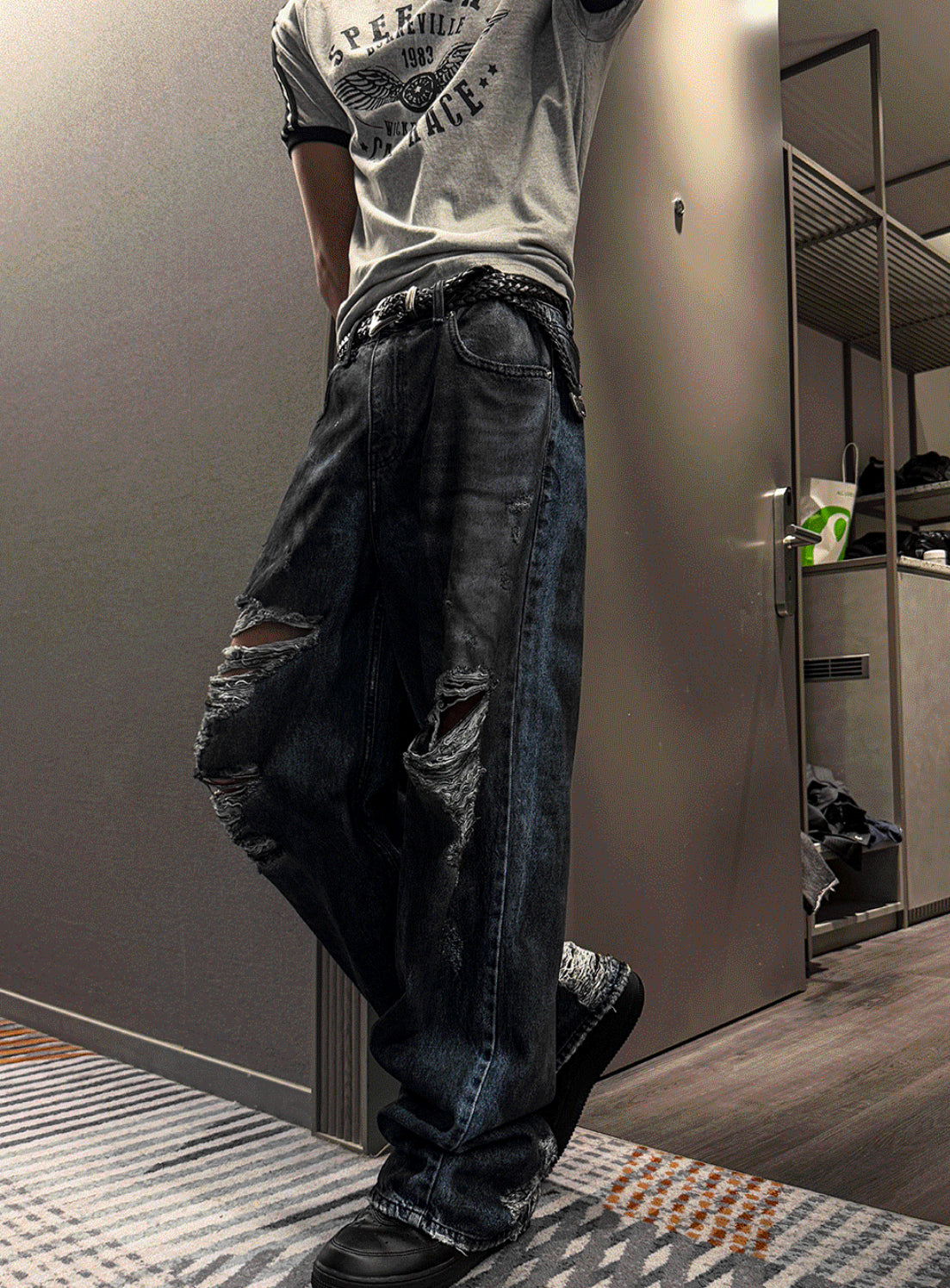 【COSYHARU】Non-fade Bermuda Snap Denim Pants COSYHARU (コシハル) - ノンフェードバミューダスナップデニム