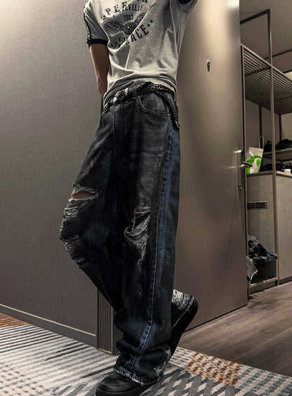 Summer Distressed Denim Pants