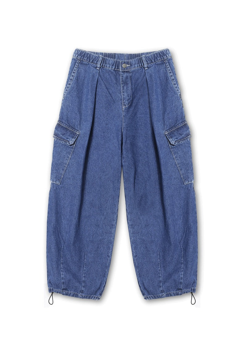 Pigment Balloon stitch Cargo Denim Pants