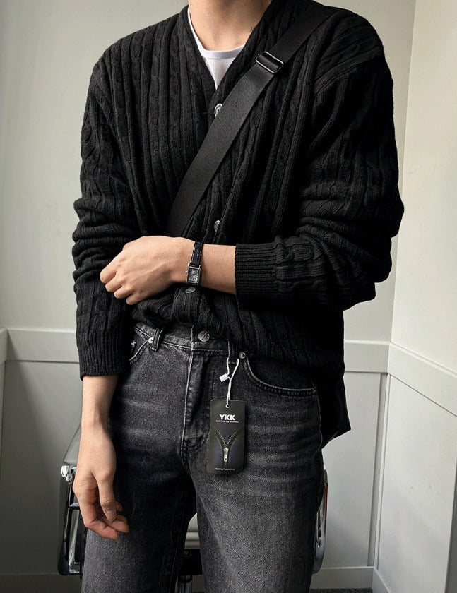rowoon detail cavble cardigan