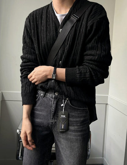 rowoon detail cavble cardigan