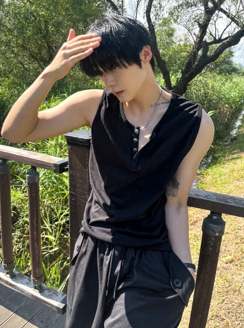 urban henly-neck sleeveless shirt