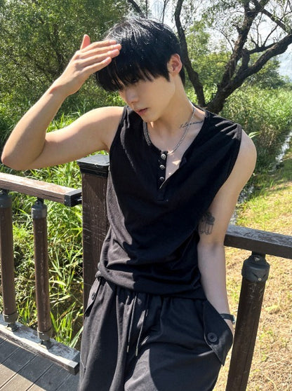 urban henly-neck sleeveless shirt