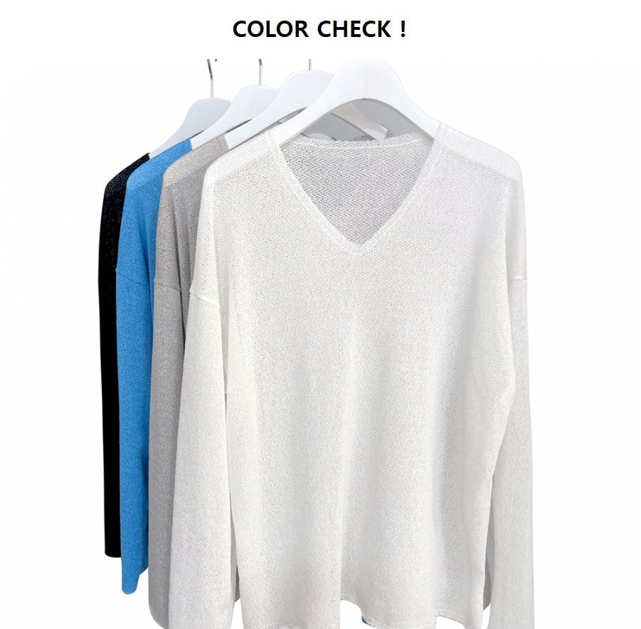 Kberin Linen V-neck knitwear