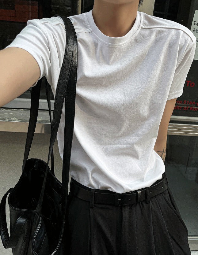 Cutting muscle-fit T-shirt