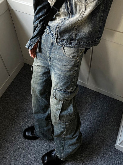 Plang Real Washing Cargo Denim