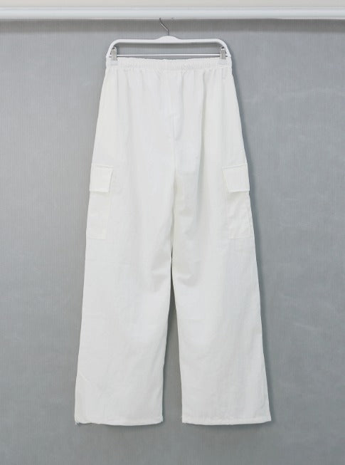 nylon cargo string pants