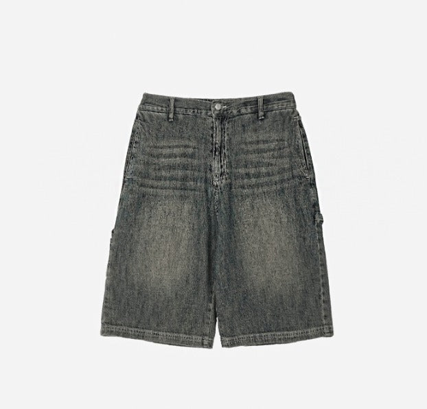 Cool Carpenter Sand Washing Half Denim Pants