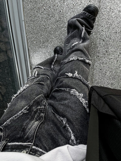 Tornado Frayed Wide Denim