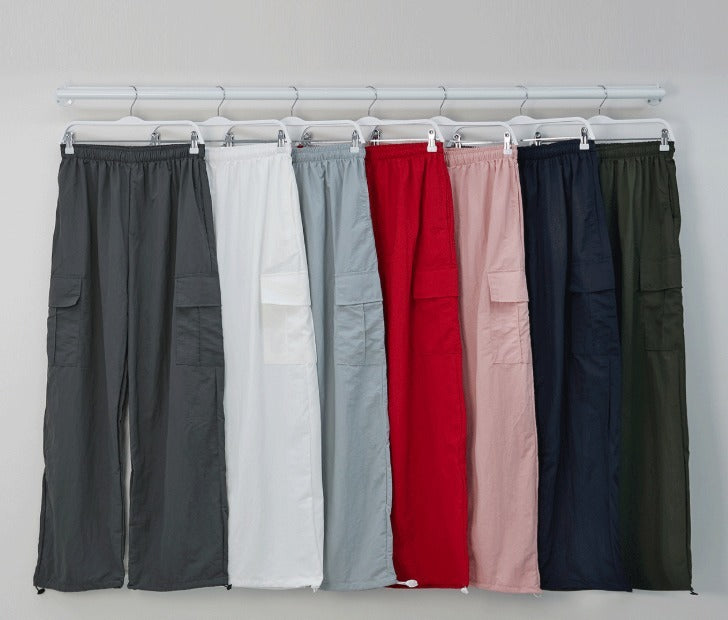 nylon cargo string pants