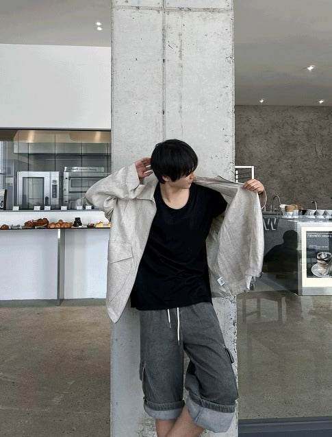 Linen Bomber Summer Jacket