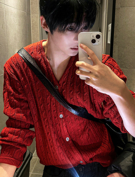 rowoon detail cavble cardigan