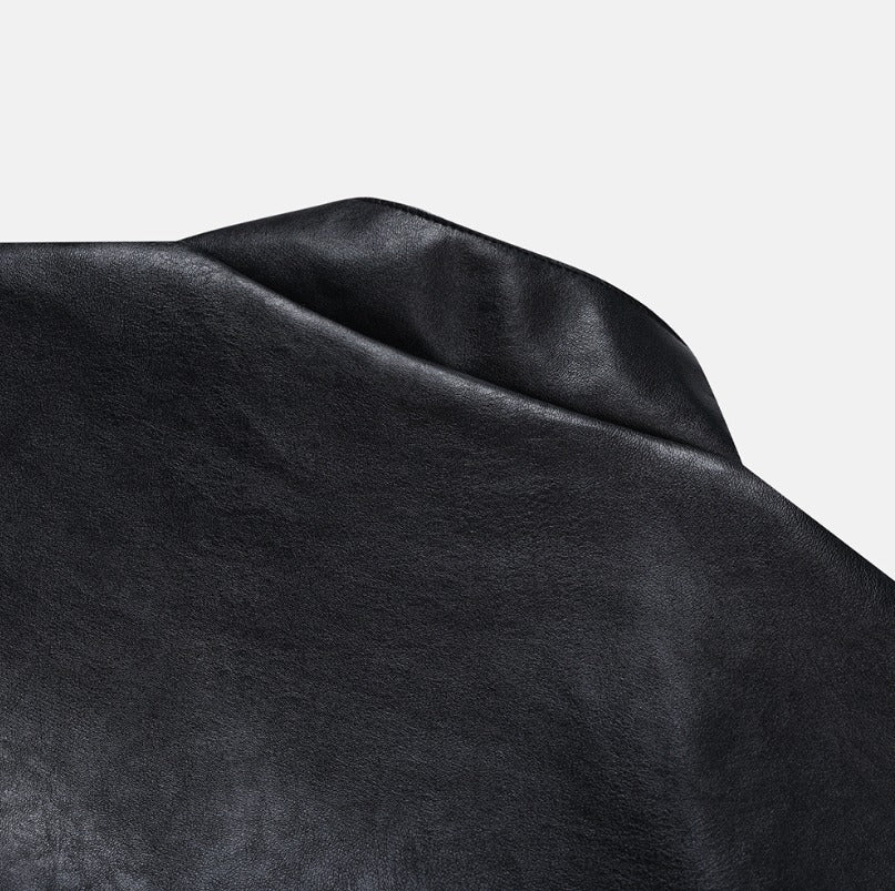 Concrete Crack Leather Jacket