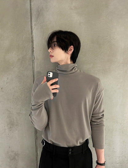 Stretch Basic Warmer Turtleneck Tee