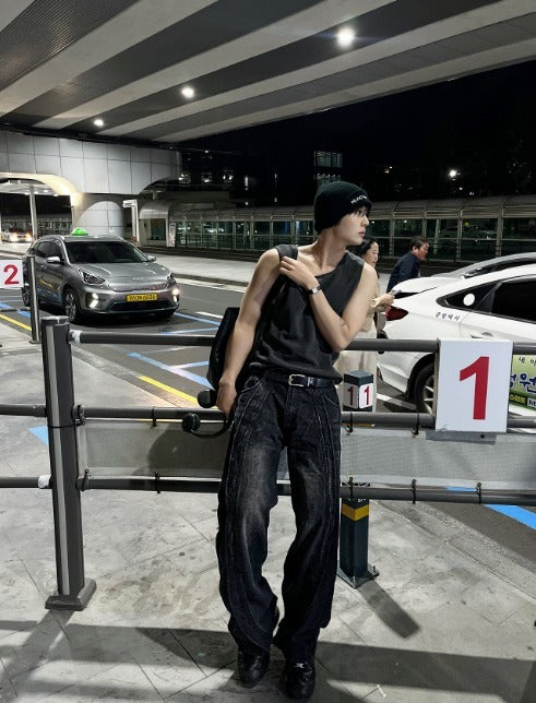 unisex pigment sleeveless shirt