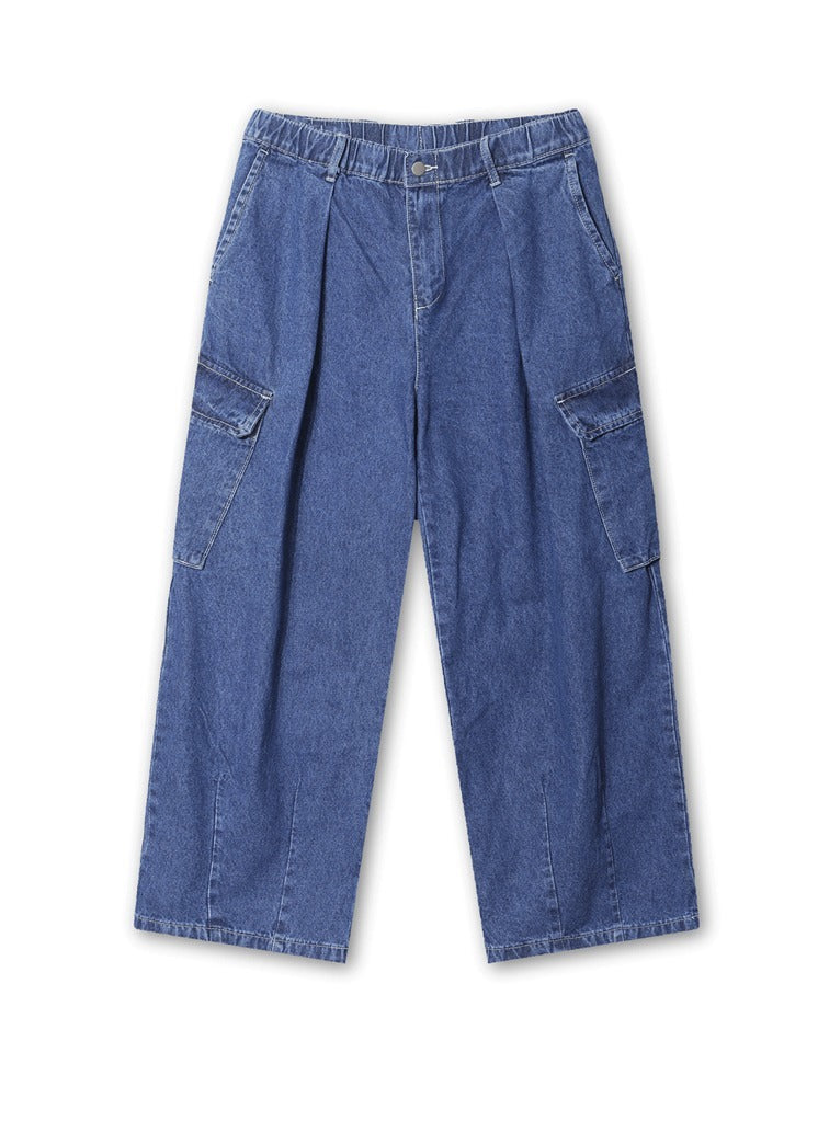 Pigment Balloon stitch Cargo Denim Pants
