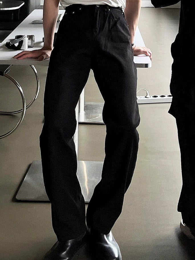 Basic Black Cotton Pants