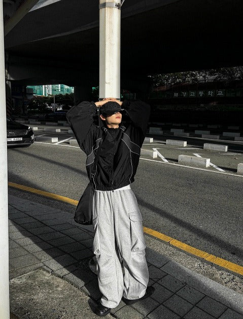 Catrit Cargo Pocket Wide Sweatpants